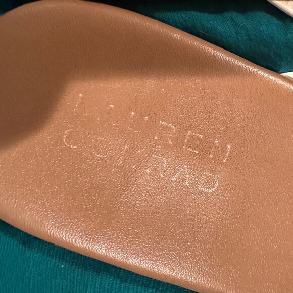 Lauren Conrad White Strap leather Flip Flops Sz 9W - Picture 2 of 3